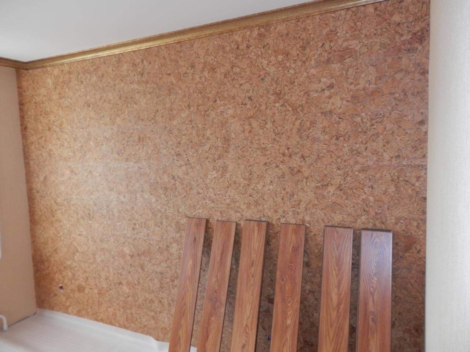 Пробковая подложка на стену