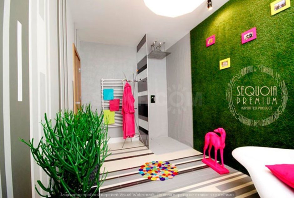 Искусственная трава в интерьере