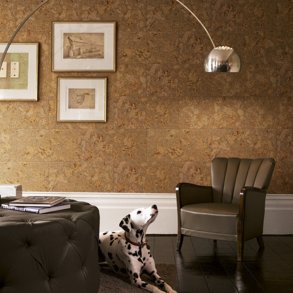 Настенное пробковое покрытие Wicanders Dekwall 600*300*3 ry 41 Tenerife Black Waxed