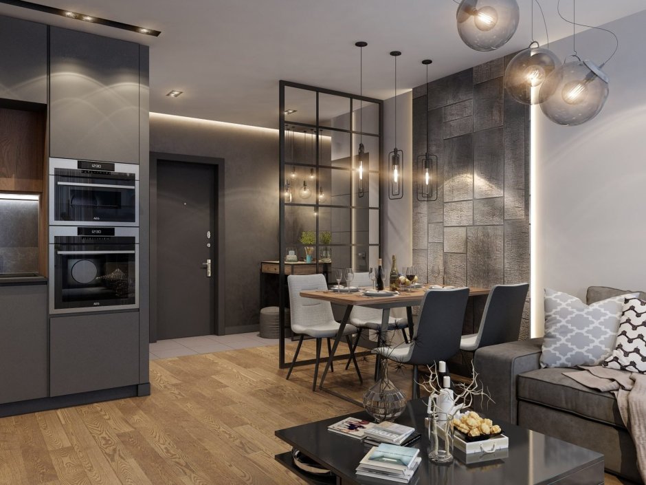 Дизайнерские решения кухня гостиная