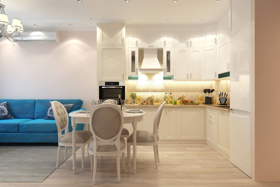 Студия в пастельных тонах