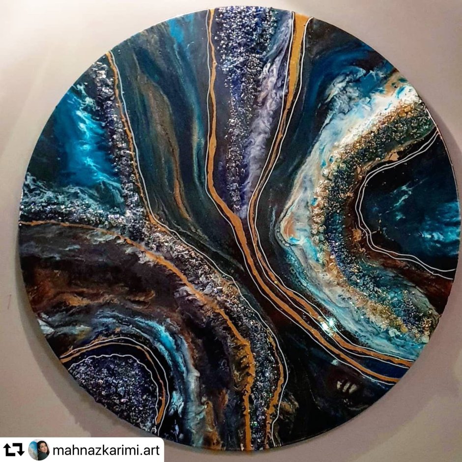 Эпоксидная смола срез камня