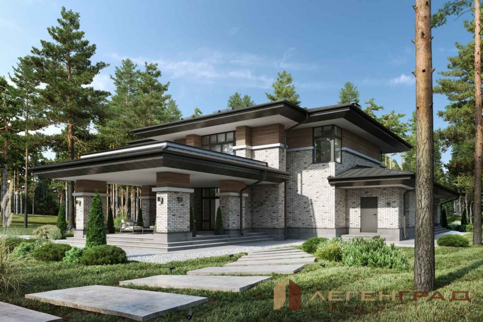 Дом в стиле Райта 120-140 м