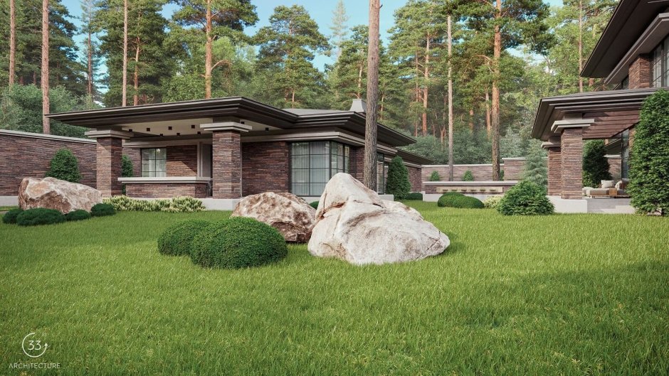 Фрэнк Ллойд Райт стиль коттедж