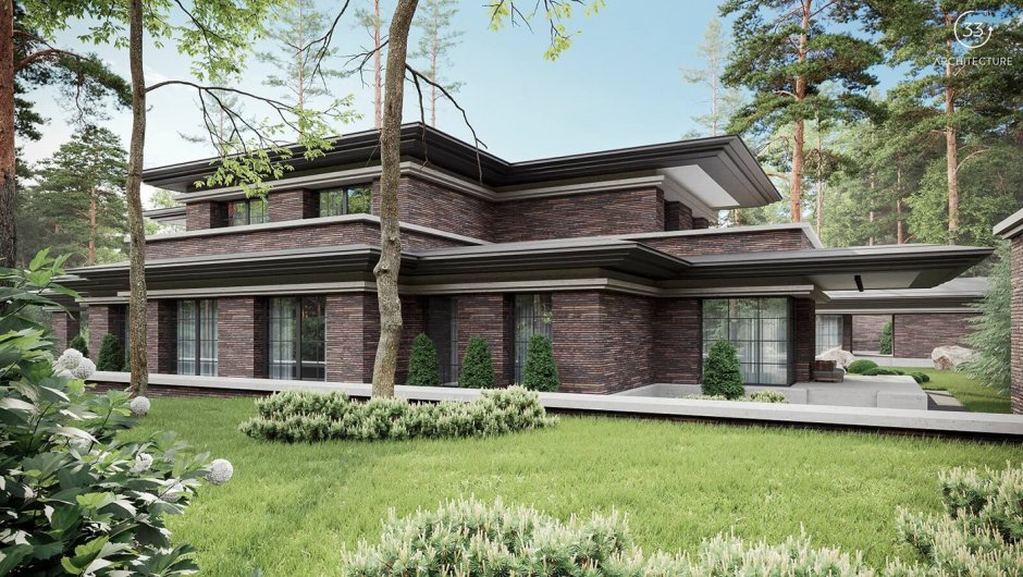 Дом в стиле Райта 120-140 м