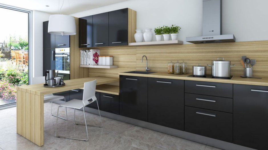 Кухня фасады Egger графит sf019