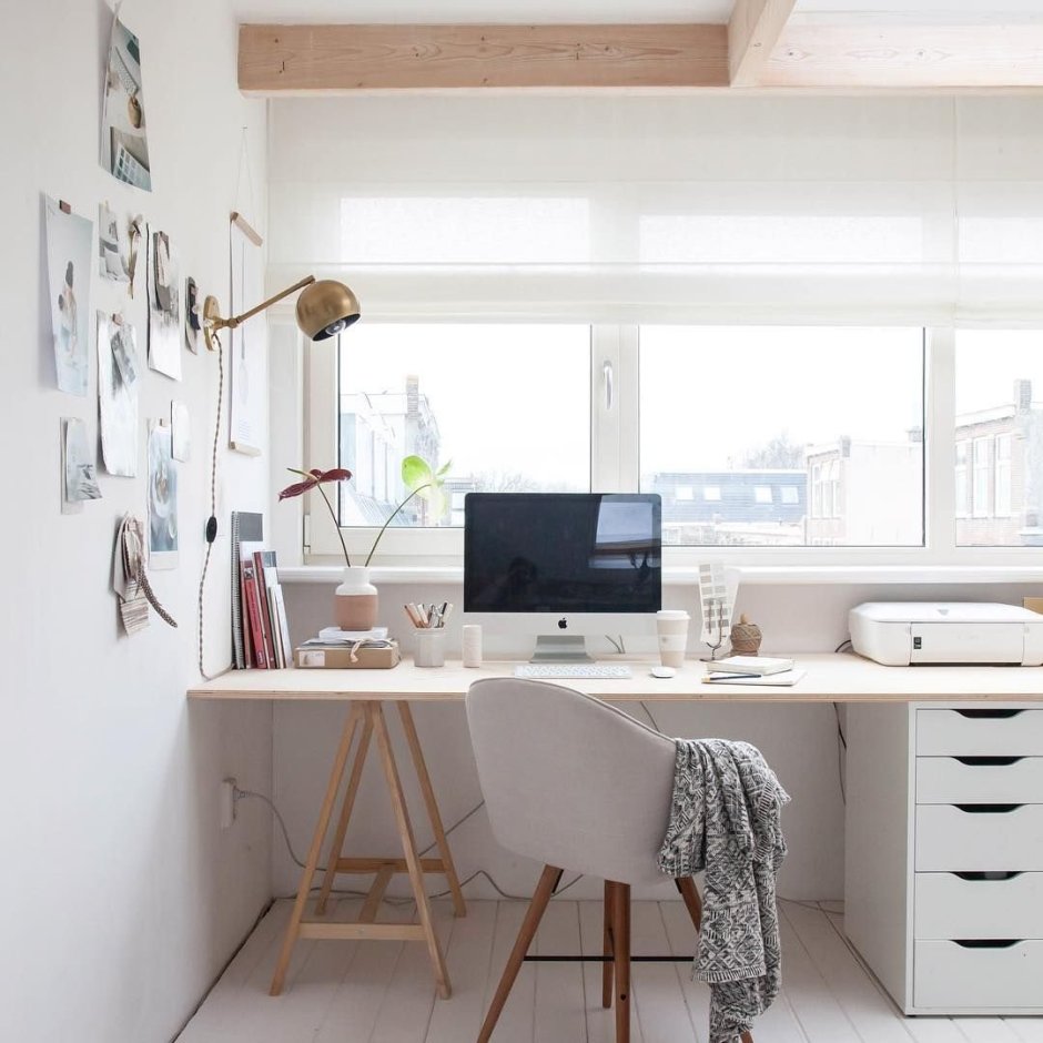 Стол письменный Сканди белый