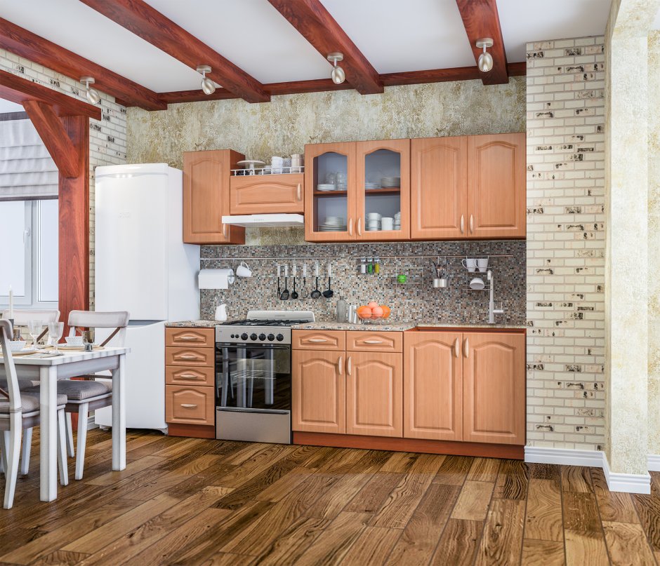 Кухня Оля Столплит бук береза