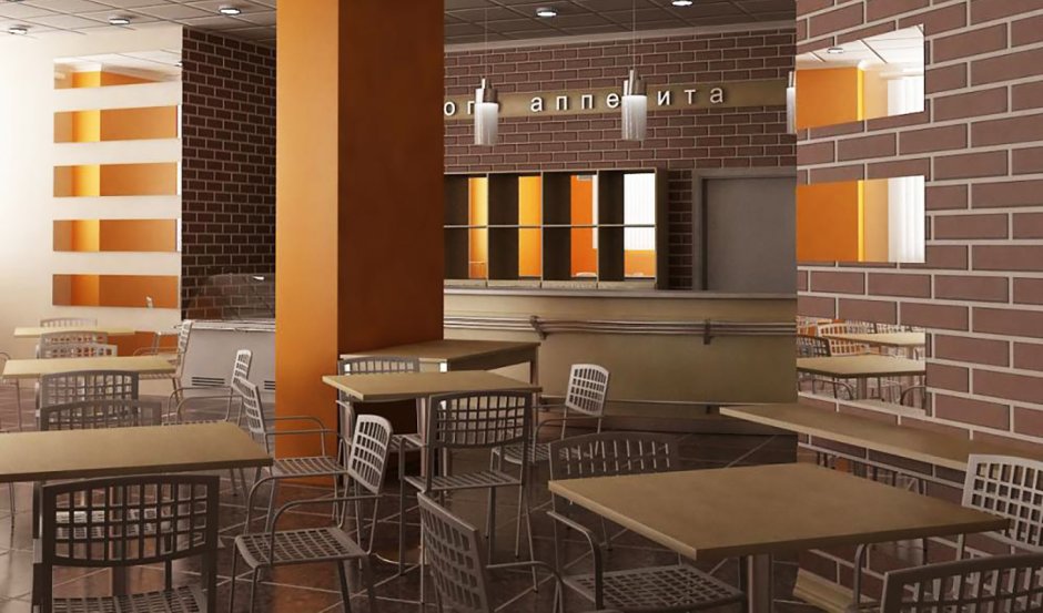Современные отделочные материалы для столовой общепита
