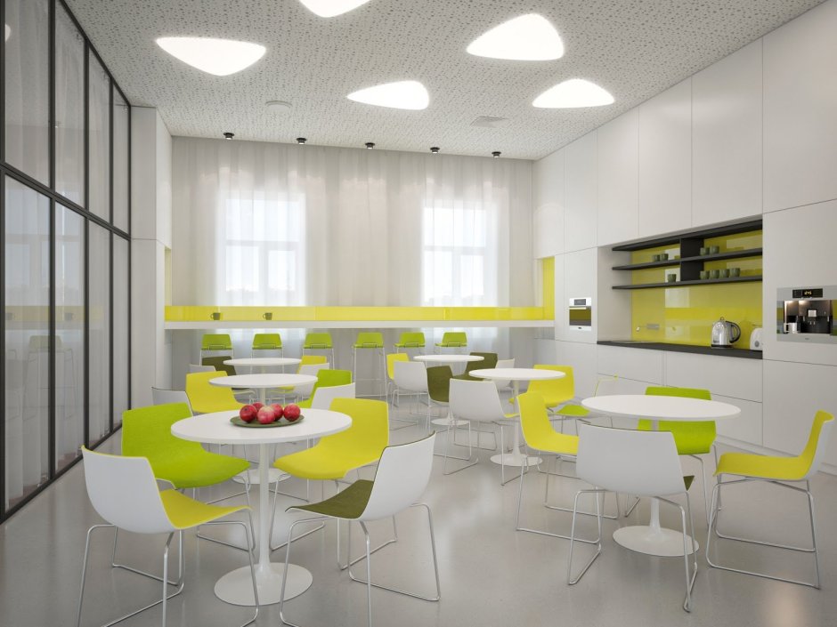 Интерьер школьной столовой