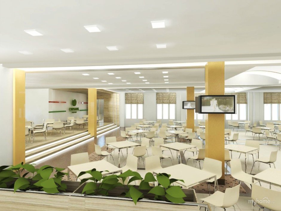 Интерьеры столовых общественного питания