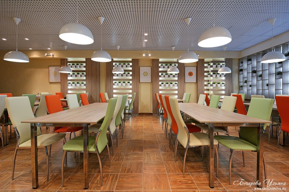 Интерьер столовой общественного питания