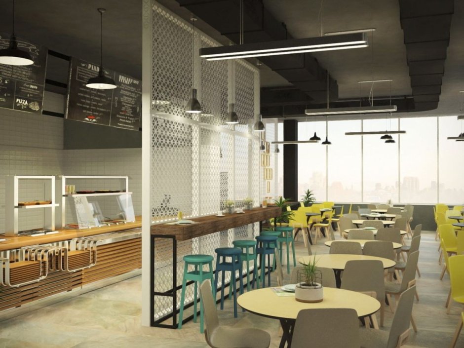 Интерьеры столовых общественного питания