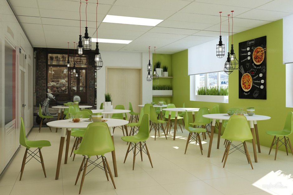 Интерьер столовой общественного питания