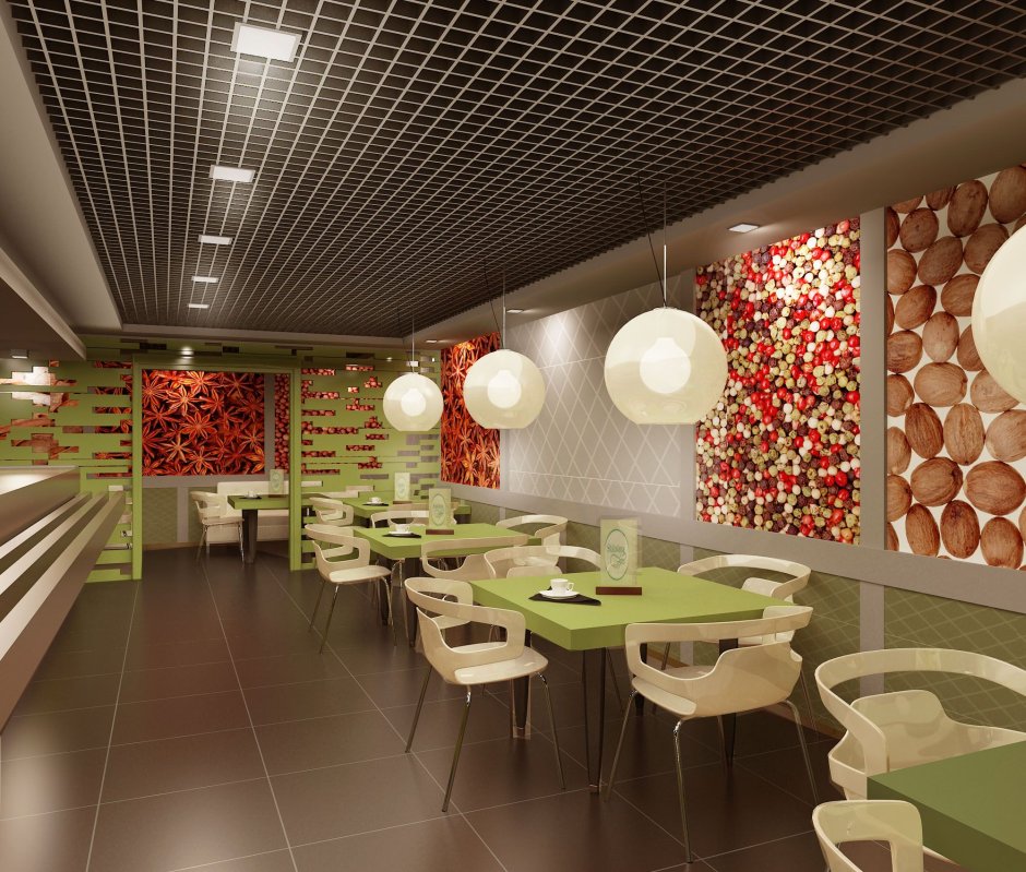 Интерьеры столовых общественного питания