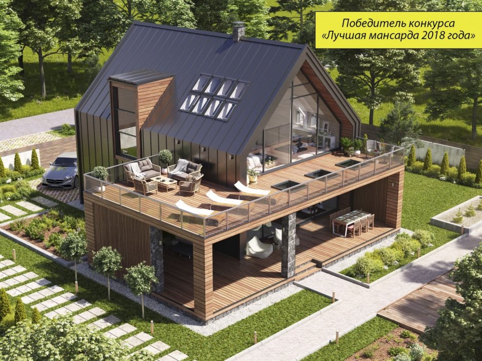 Дом с эксплуатируемой крышей