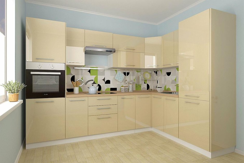 Угловая кухня ваниль хофф