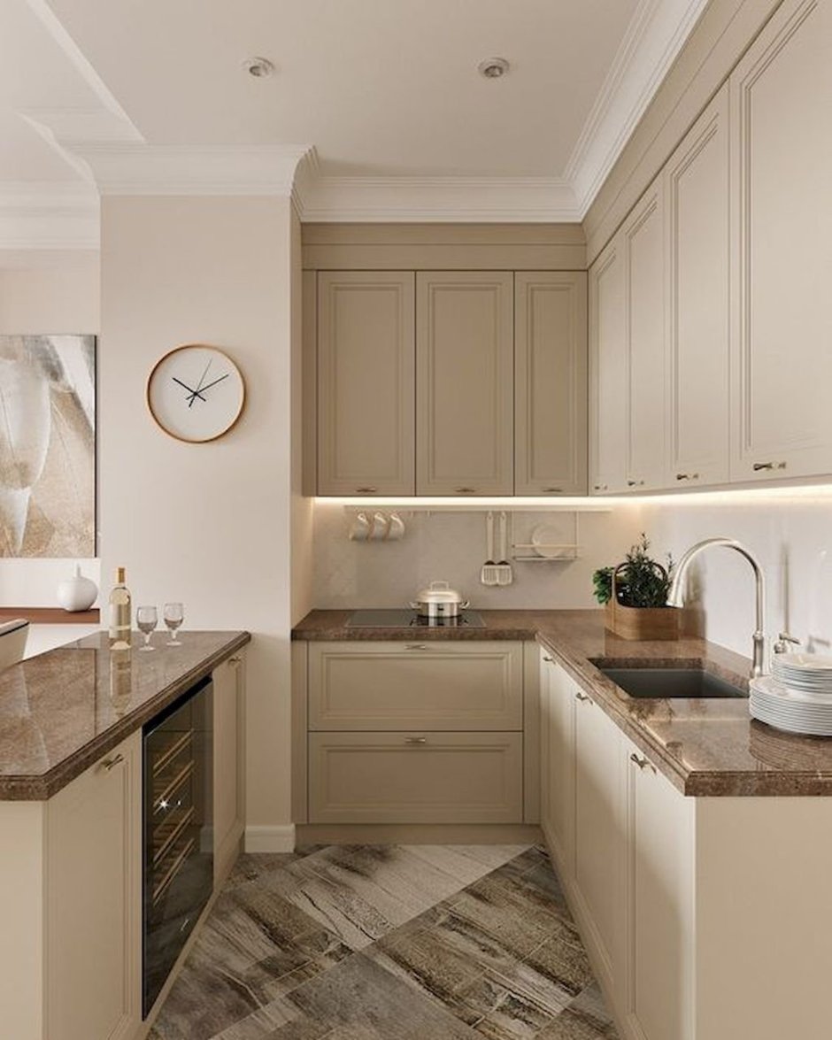 Кухня Неоклассика 2022 бежевая