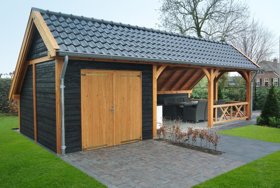 Беседка с сараем