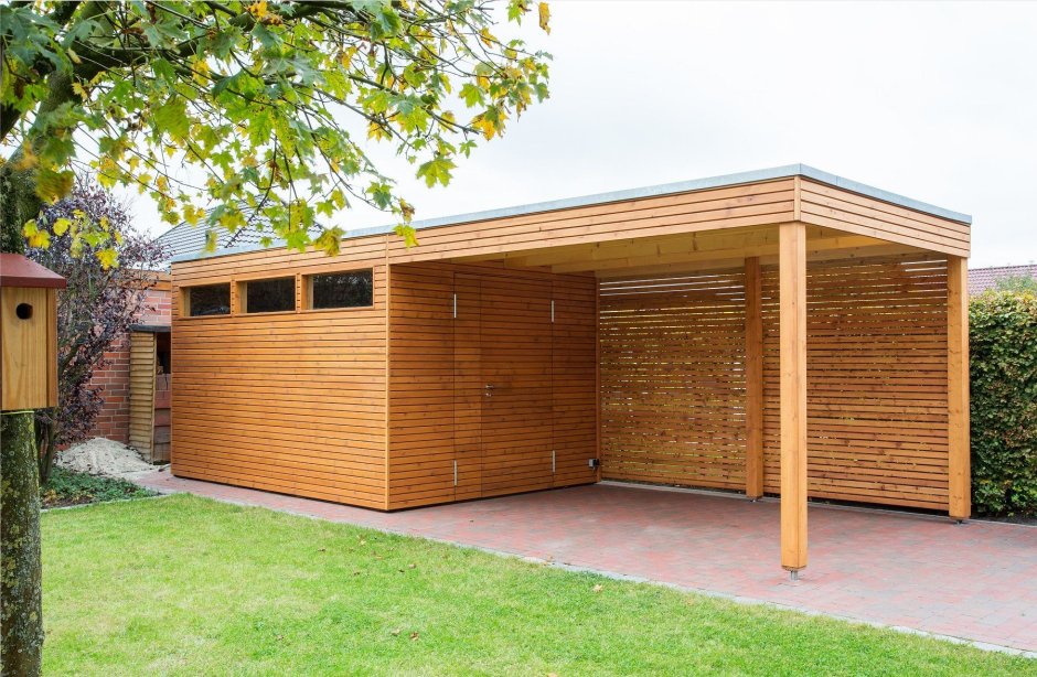 Беседка с хозблоком