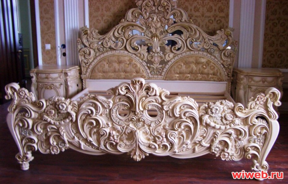 Резьба по дереву кровати