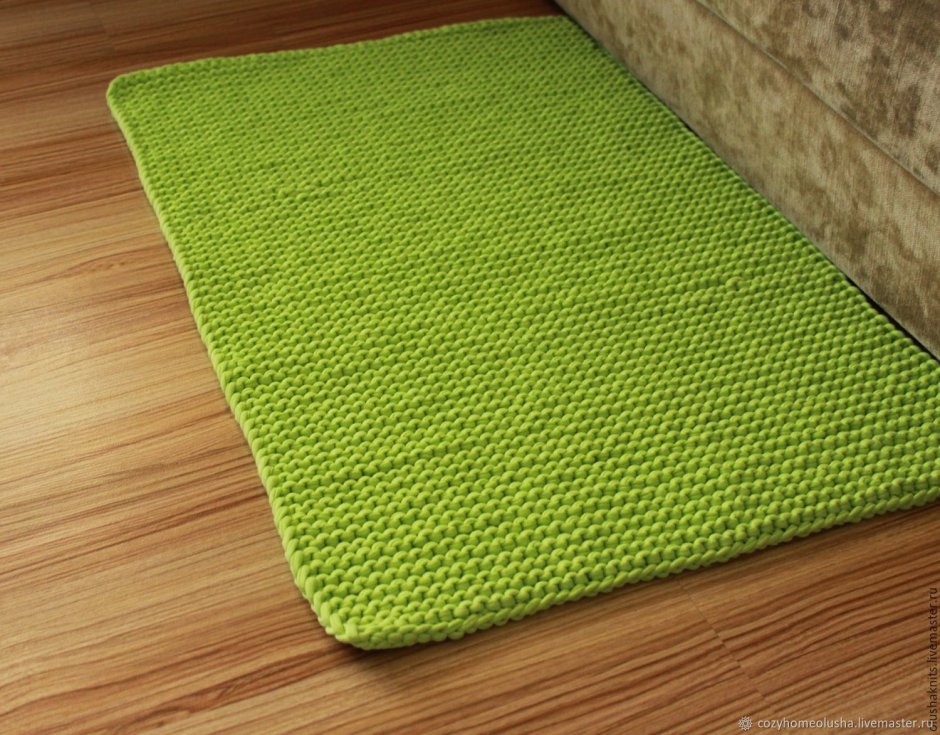 Коврик в ванную из трикотажной пряжи