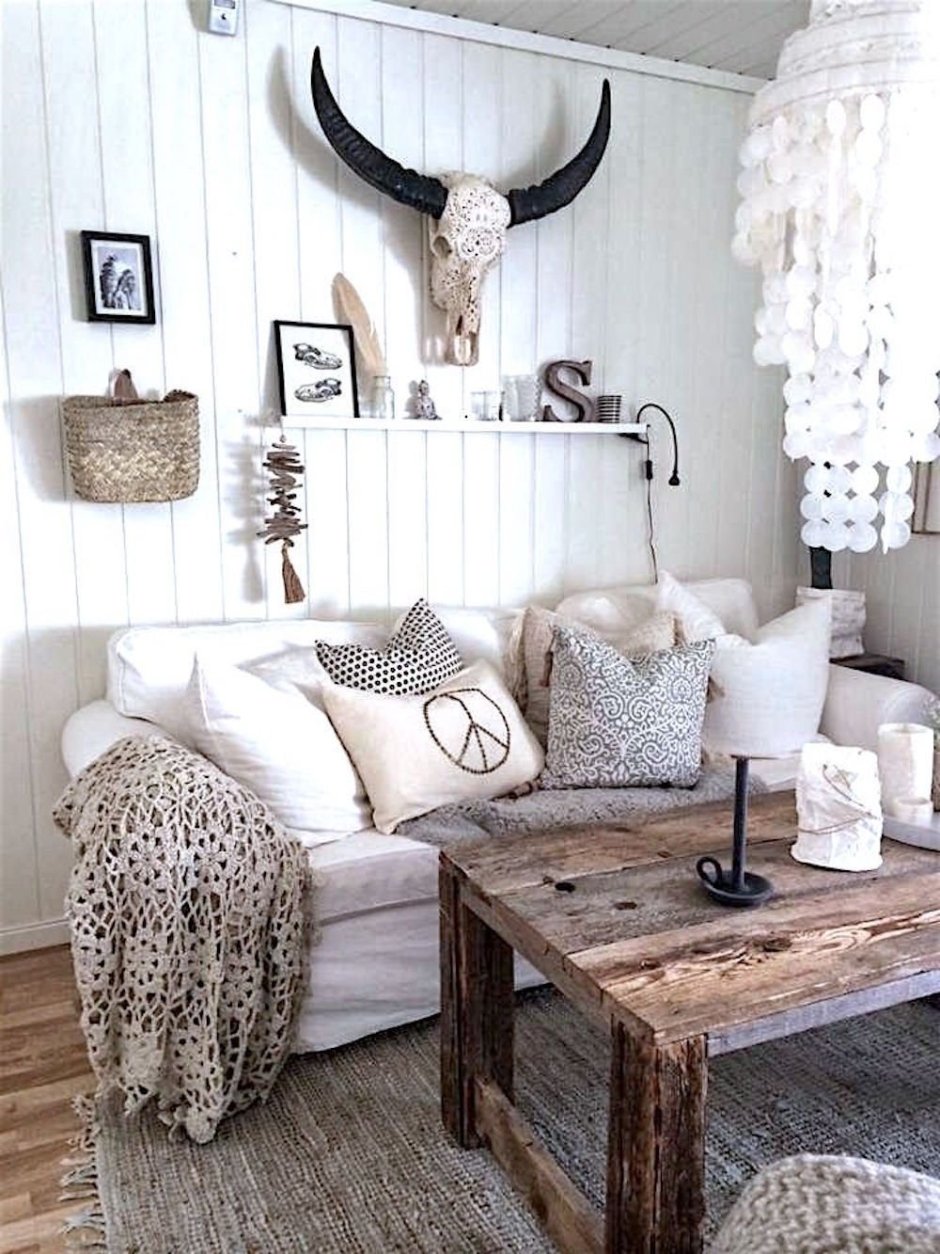 Декор гостинной в скандинавском стиле