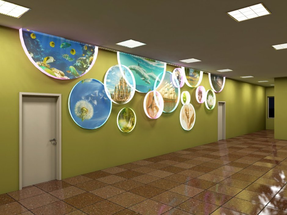 Украшение коридора в школе