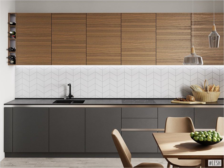 Ребристые фасады для кухни