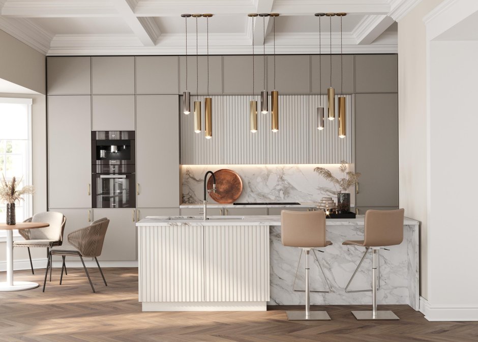 Ребристые фасады для кухни