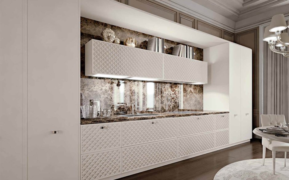 Кухня под дерево в современном стиле