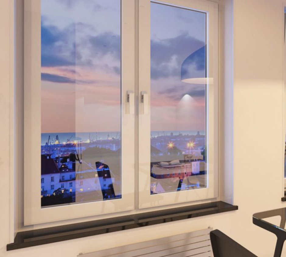 Окно с подсветкой Калева