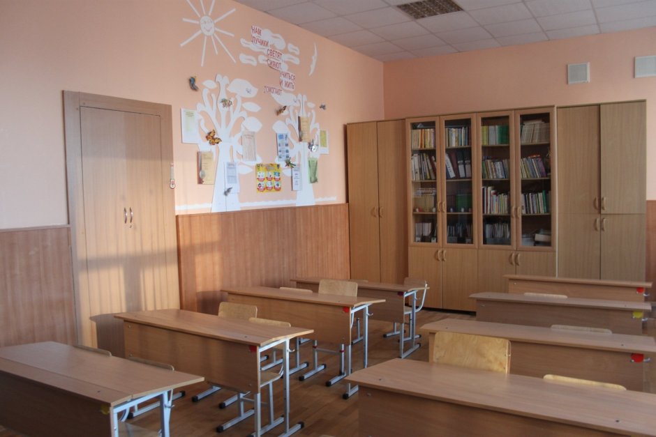 Стены кабинета начальных классов
