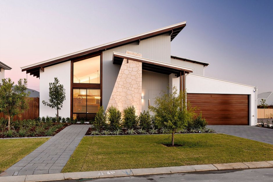 Двухуровневая крыша на одноэтажном доме