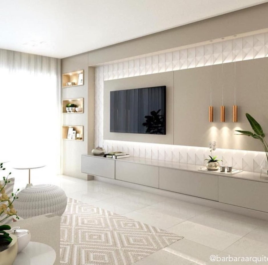 ТВ зона в современном стиле