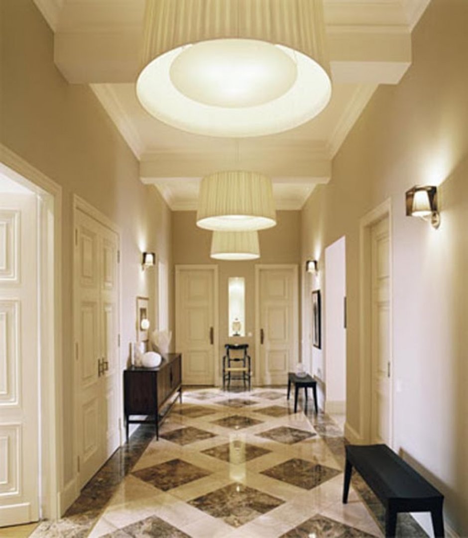 Холл коридор коричневый