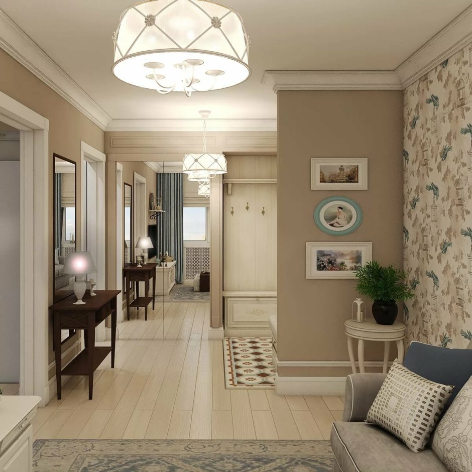 Интерьер прихожей холла