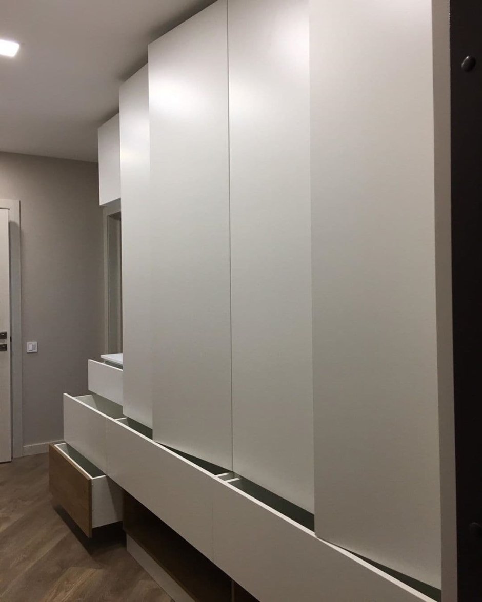 Прихожая в современном стиле со шкафом