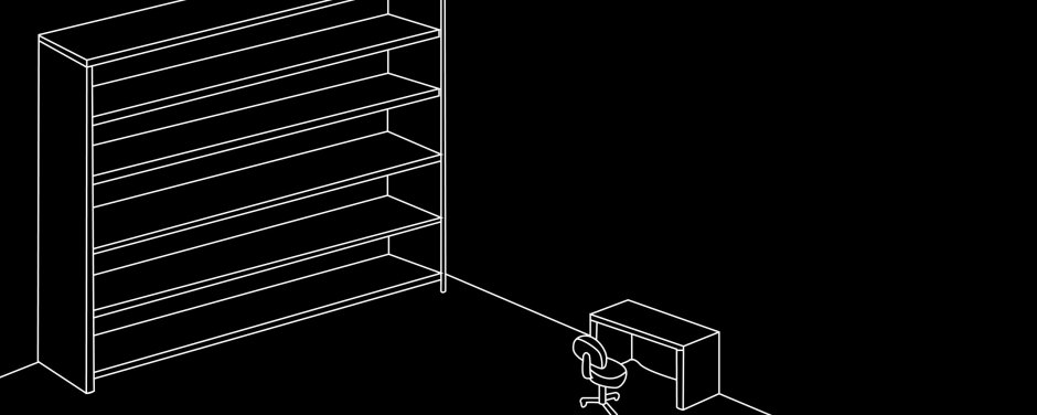 Фоновое изображение темный с полками