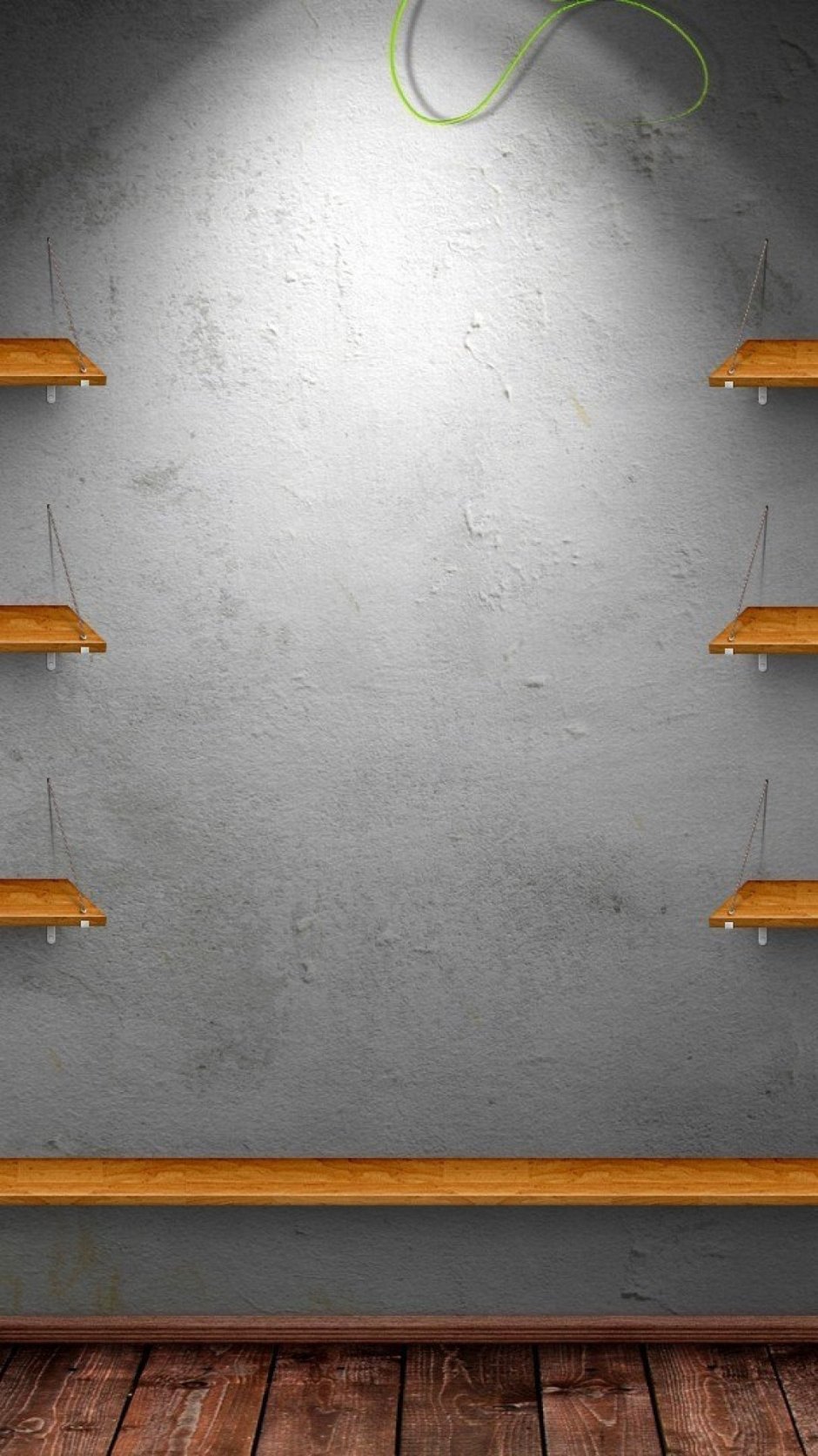 Пустая полка на стене