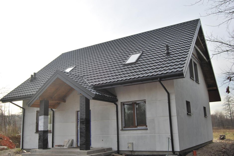 Серый антрацит RAL 7016 металлочерепица