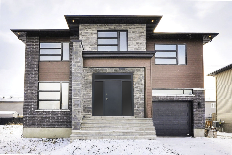 Комбинированная отделка фасада