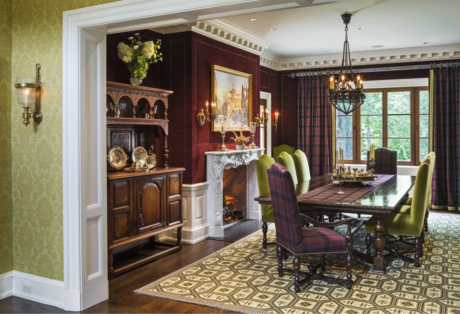 Кухня гостиная в викторианском стиле