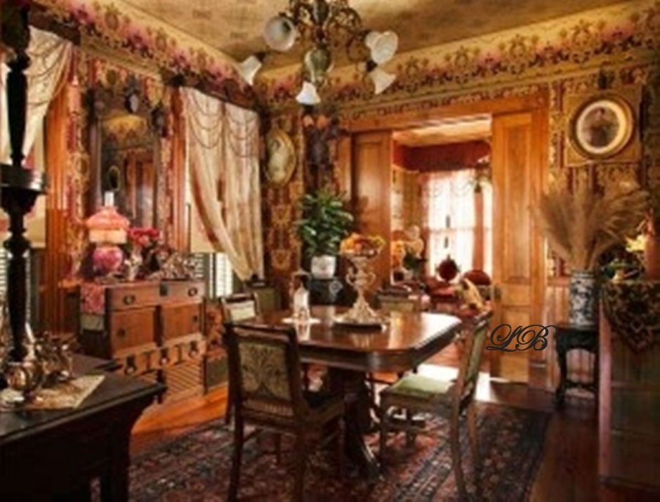 Викторианский стиль 19 века мебель