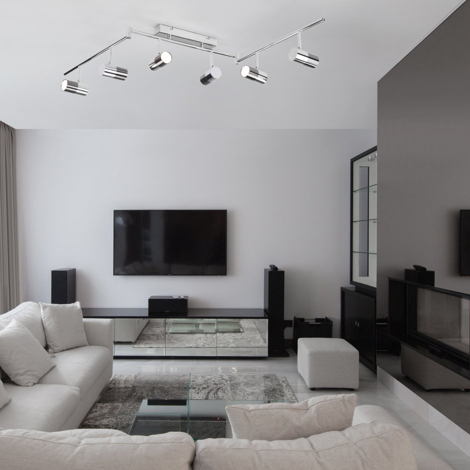 Светильник спот Eurosvet Mini Topper 20086/6 led хром/черный жемчуг 30w