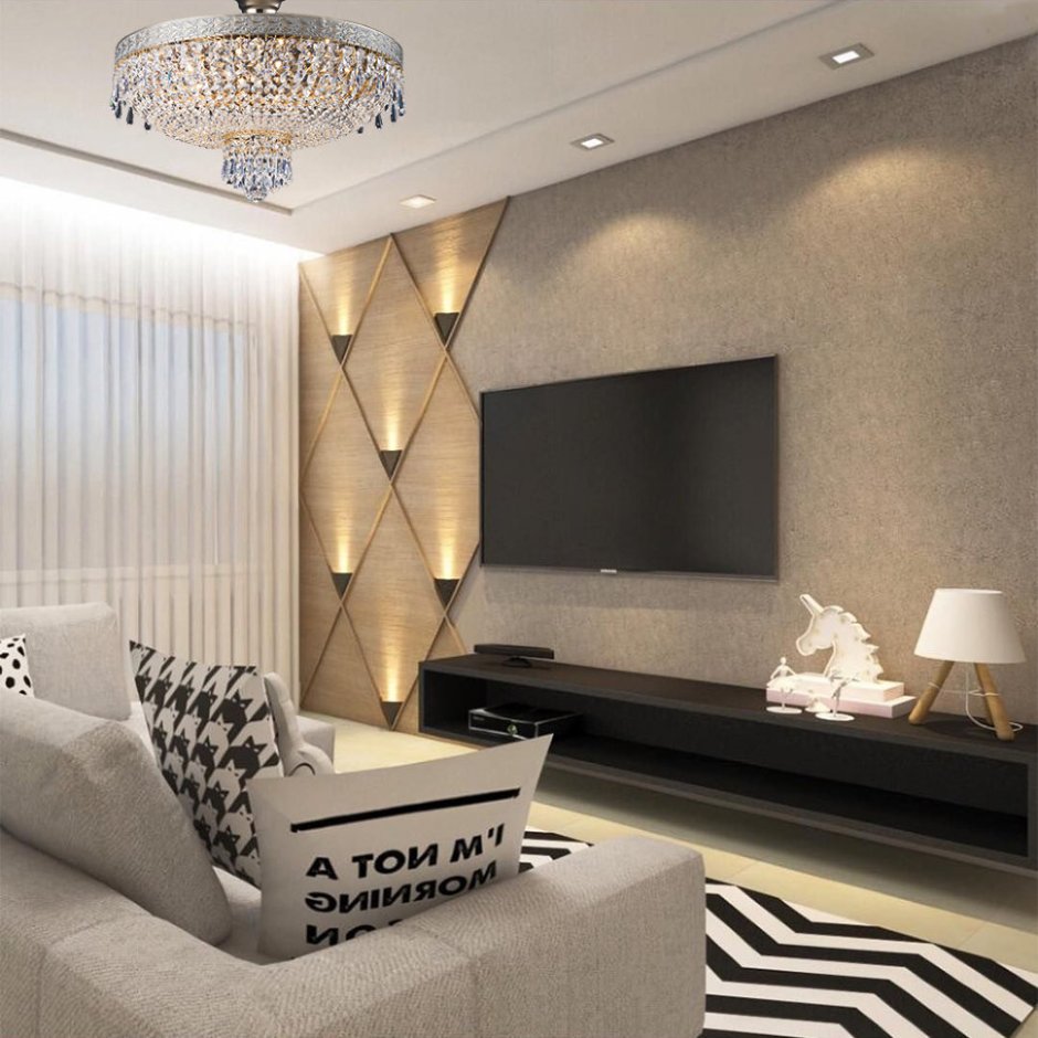 Декор стен в гостиной в современном