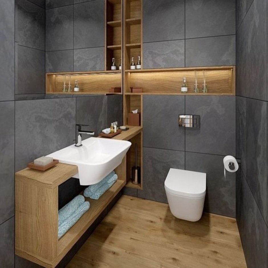 Инсталляция в интерьере ванной