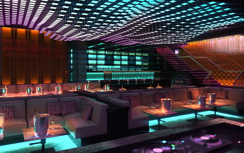 Неон в интерьере ресторана