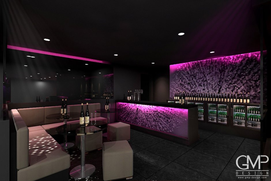 Модный дизайн ночного клуба