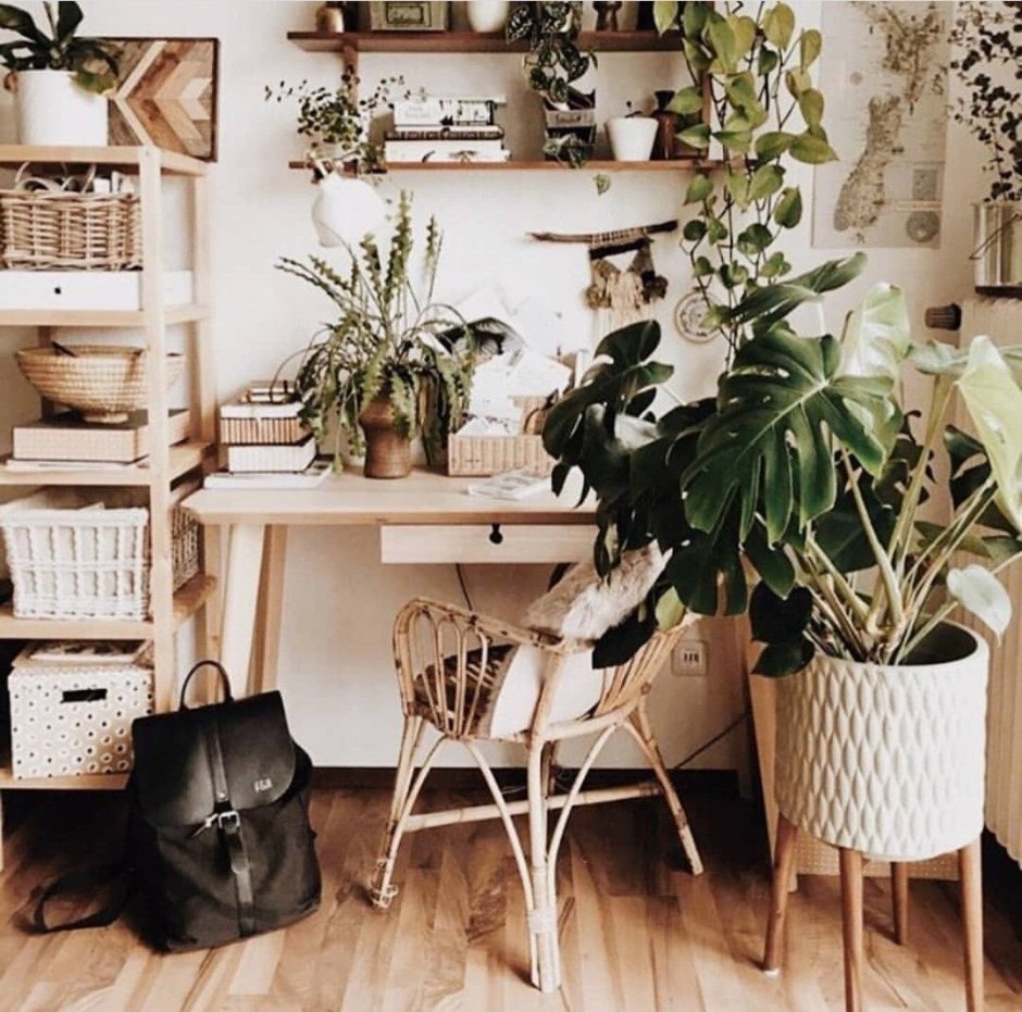 Зеленый уголок в интерьере